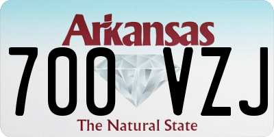 AR license plate 700VZJ