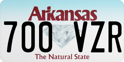 AR license plate 700VZR