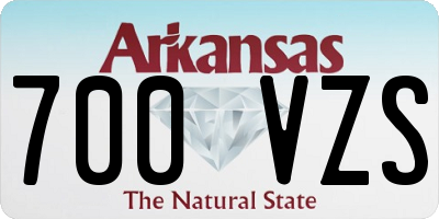 AR license plate 700VZS