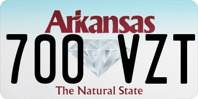 AR license plate 700VZT