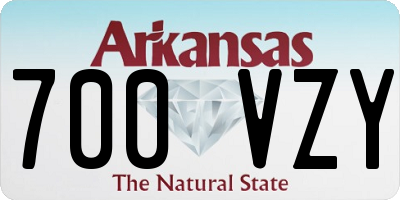 AR license plate 700VZY
