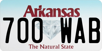 AR license plate 700WAB