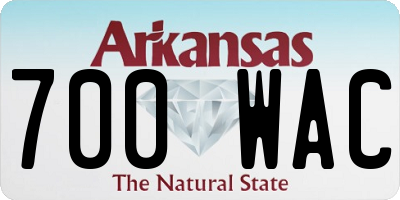AR license plate 700WAC