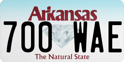 AR license plate 700WAE