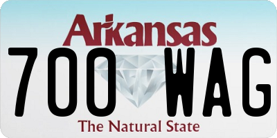 AR license plate 700WAG