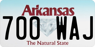 AR license plate 700WAJ