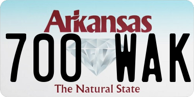 AR license plate 700WAK