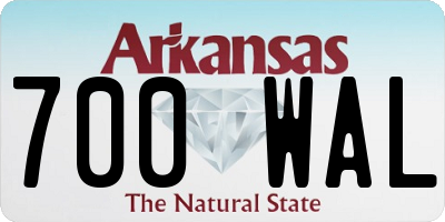 AR license plate 700WAL