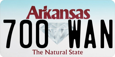 AR license plate 700WAN