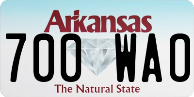 AR license plate 700WAO