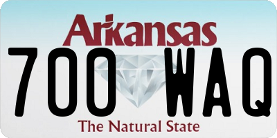 AR license plate 700WAQ