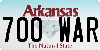 AR license plate 700WAR