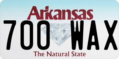 AR license plate 700WAX