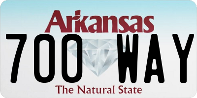 AR license plate 700WAY