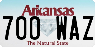 AR license plate 700WAZ