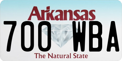 AR license plate 700WBA