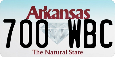 AR license plate 700WBC