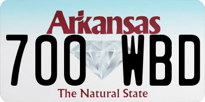 AR license plate 700WBD