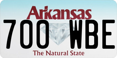 AR license plate 700WBE