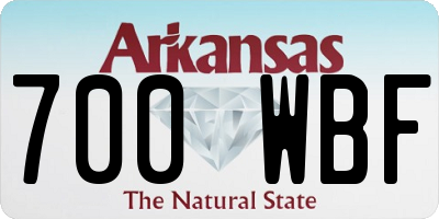 AR license plate 700WBF
