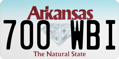 AR license plate 700WBI