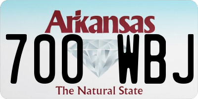 AR license plate 700WBJ