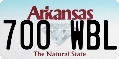 AR license plate 700WBL
