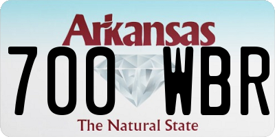 AR license plate 700WBR