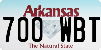 AR license plate 700WBT