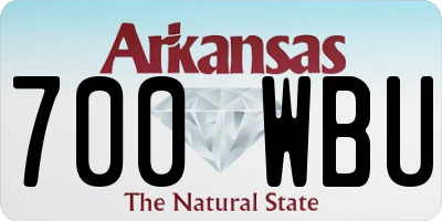 AR license plate 700WBU