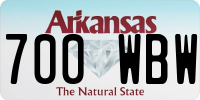 AR license plate 700WBW