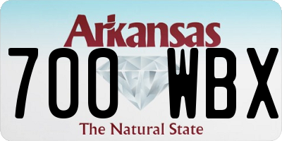 AR license plate 700WBX