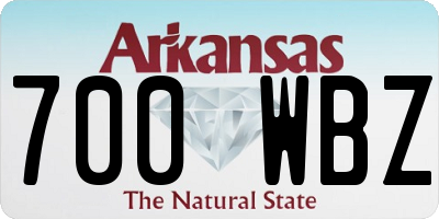 AR license plate 700WBZ