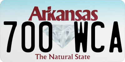 AR license plate 700WCA
