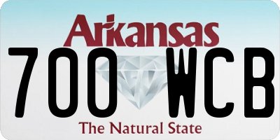 AR license plate 700WCB