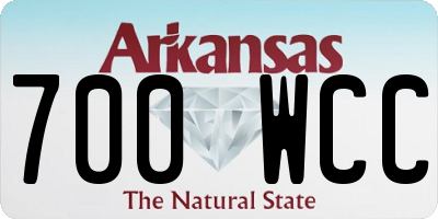 AR license plate 700WCC