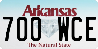 AR license plate 700WCE