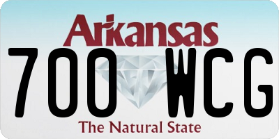 AR license plate 700WCG