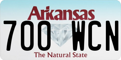 AR license plate 700WCN