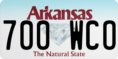 AR license plate 700WCO