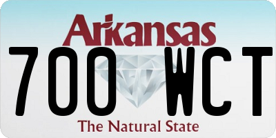 AR license plate 700WCT
