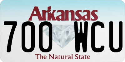 AR license plate 700WCU
