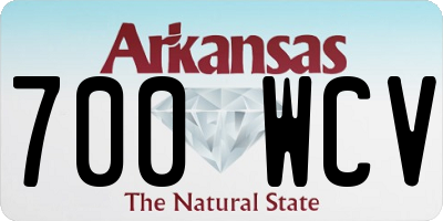AR license plate 700WCV