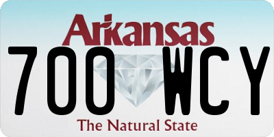 AR license plate 700WCY