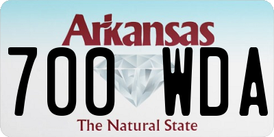 AR license plate 700WDA