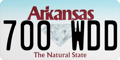 AR license plate 700WDD