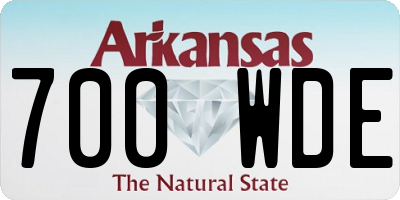 AR license plate 700WDE