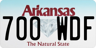 AR license plate 700WDF