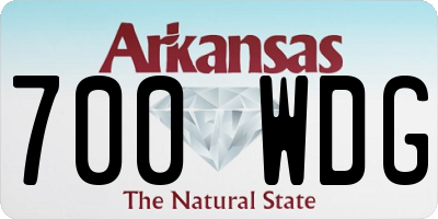 AR license plate 700WDG