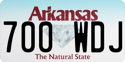 AR license plate 700WDJ
